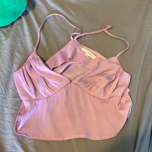 Pacsun silk purple tank top